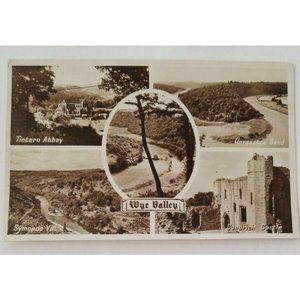 c1950 Real Photo Postcard Multi-view of Tintern Abbey Wye Valley Goodrich BT959